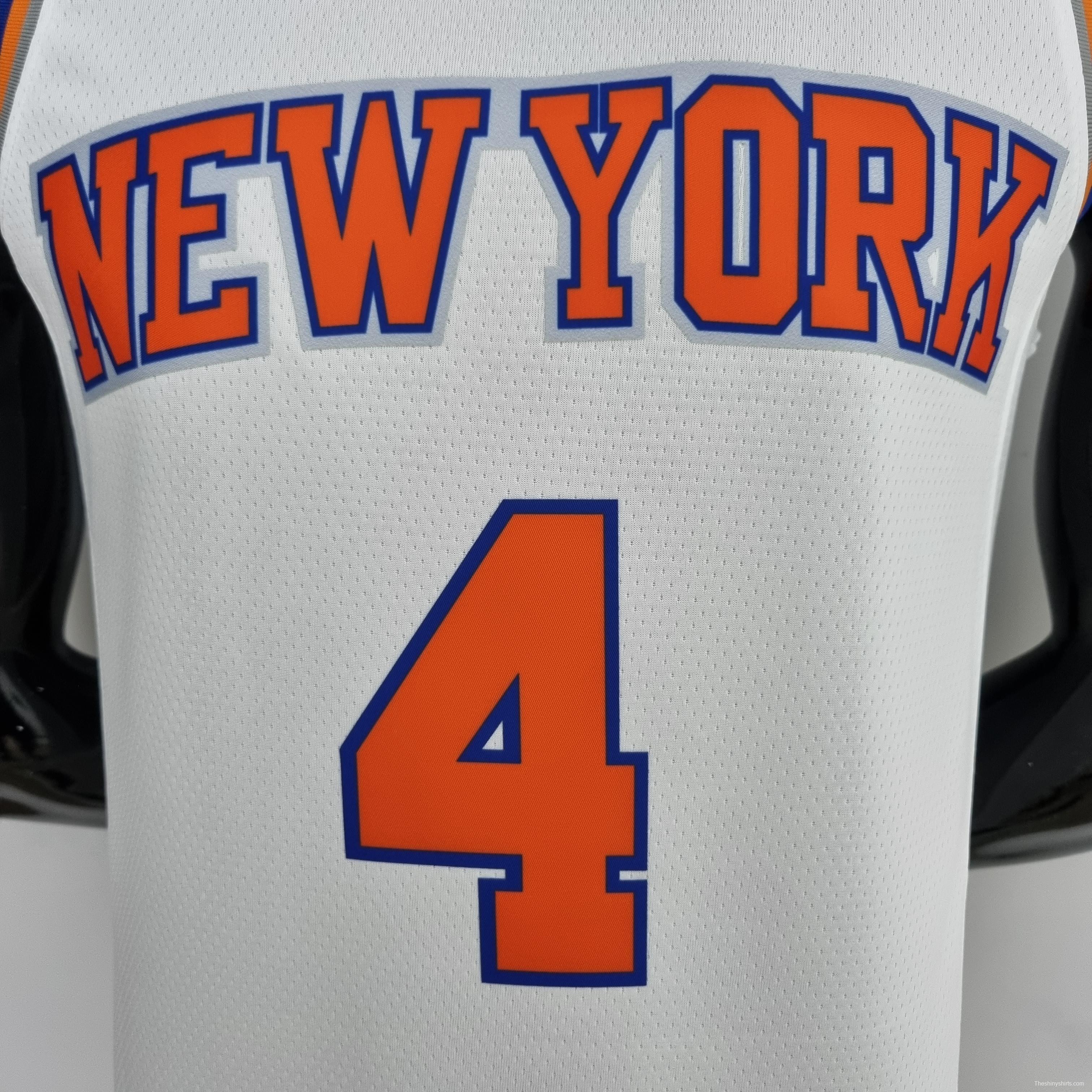 75th Anniversary Ross #4 New York Knicks White NBA Jersey