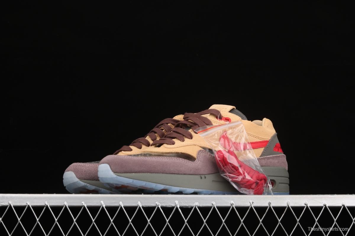 Clot x NIKE Air Max 1 Tea Leaf Brown joint style retro casual running shoes DD1870-200