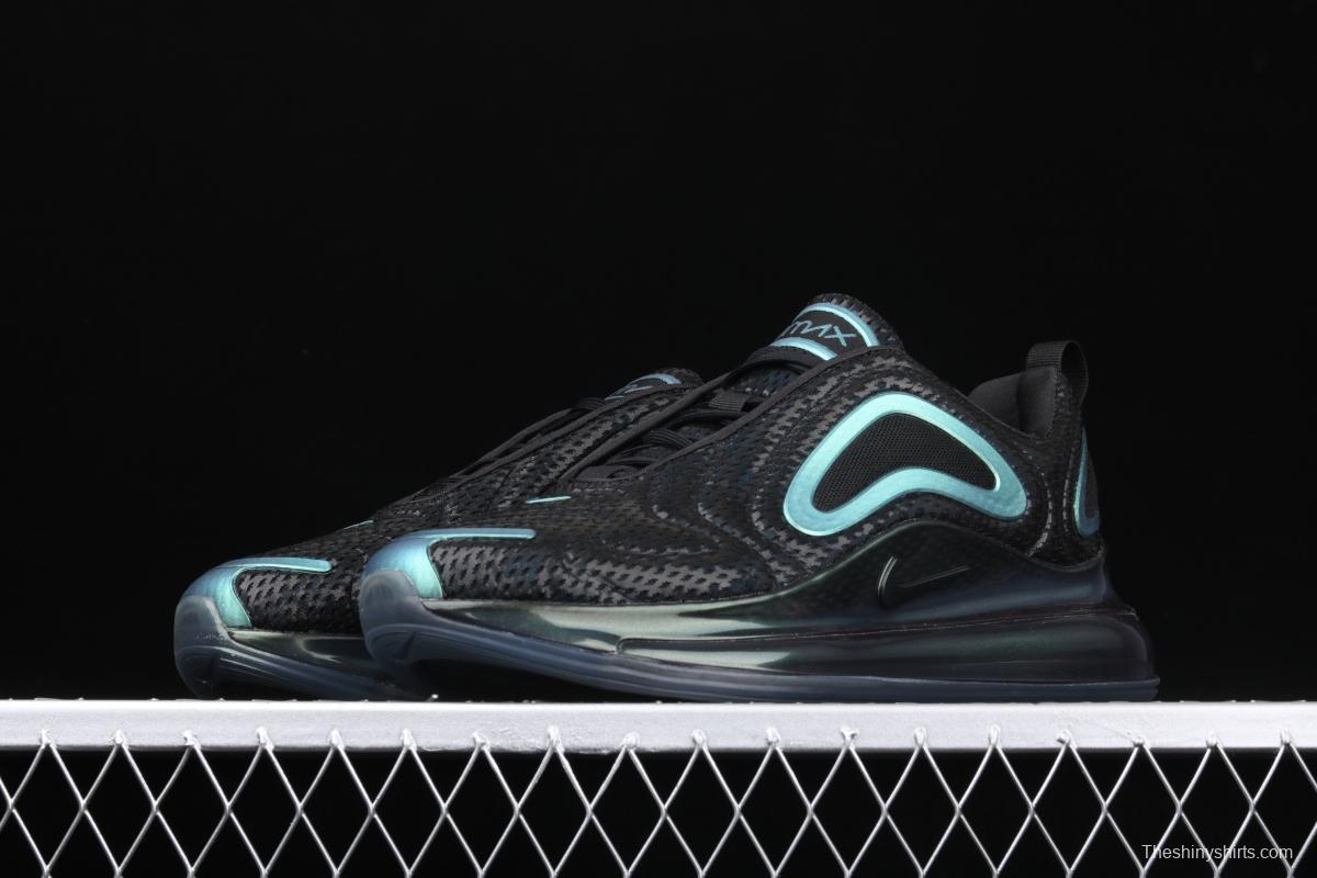 NIKE Air Max 720 Black/Blue/wave point full palm air cushion running shoes AO2924-003