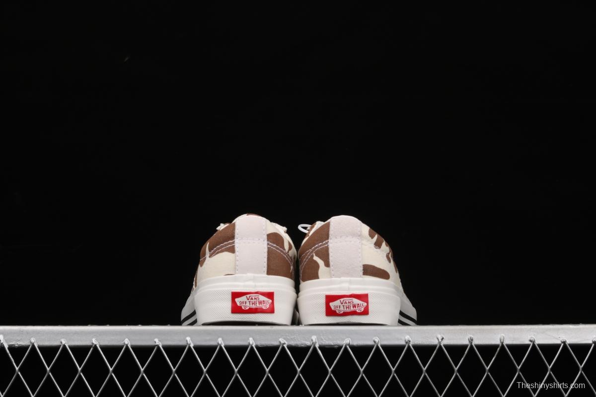 Vans Sid DX Vance brown cow striped Anaheim canvas board shoes VN0A4BTX41A