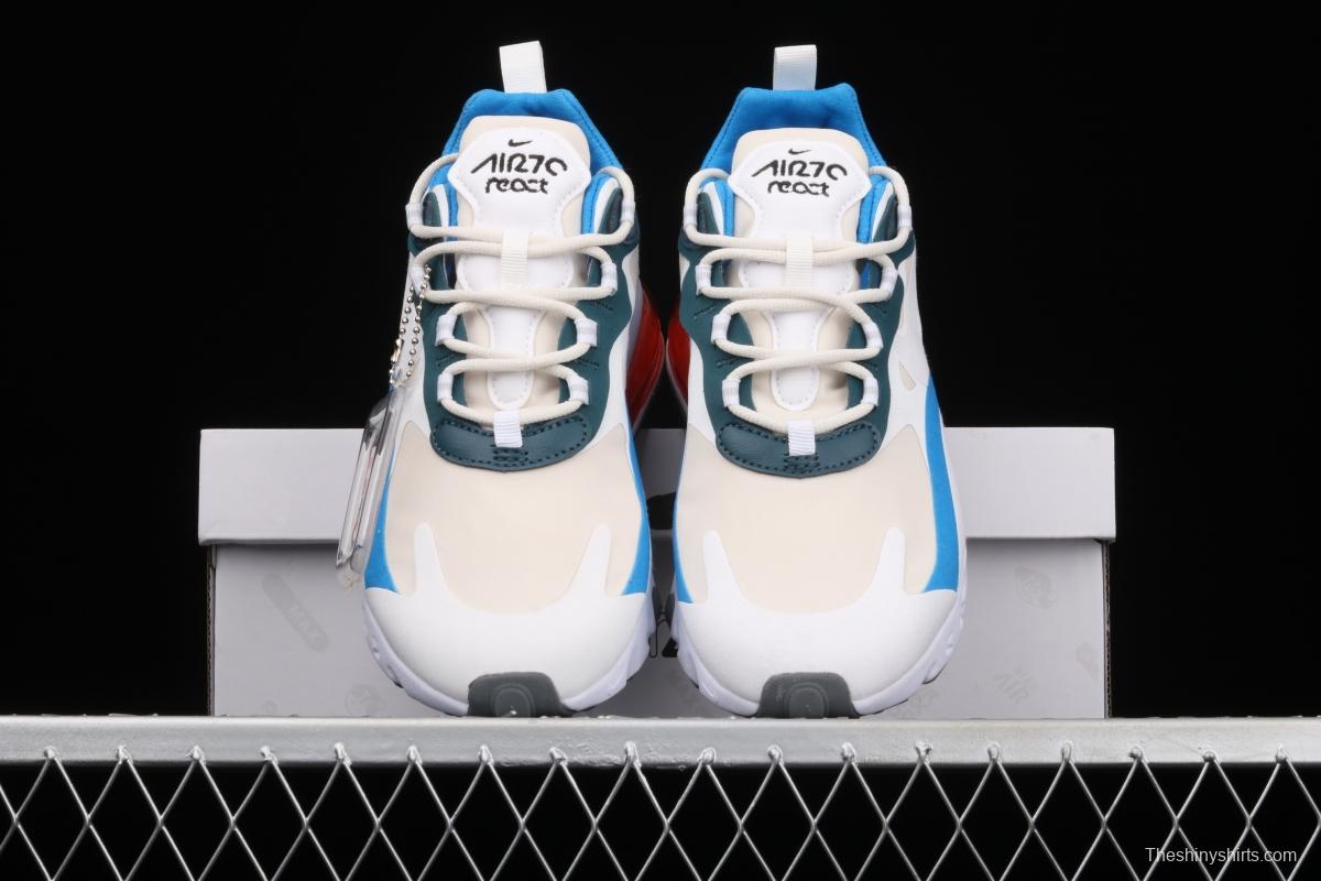 NIKE Air Max 270React new high-frequency mesh hollowing out function half-palm air cushion running shoes DA2400-800