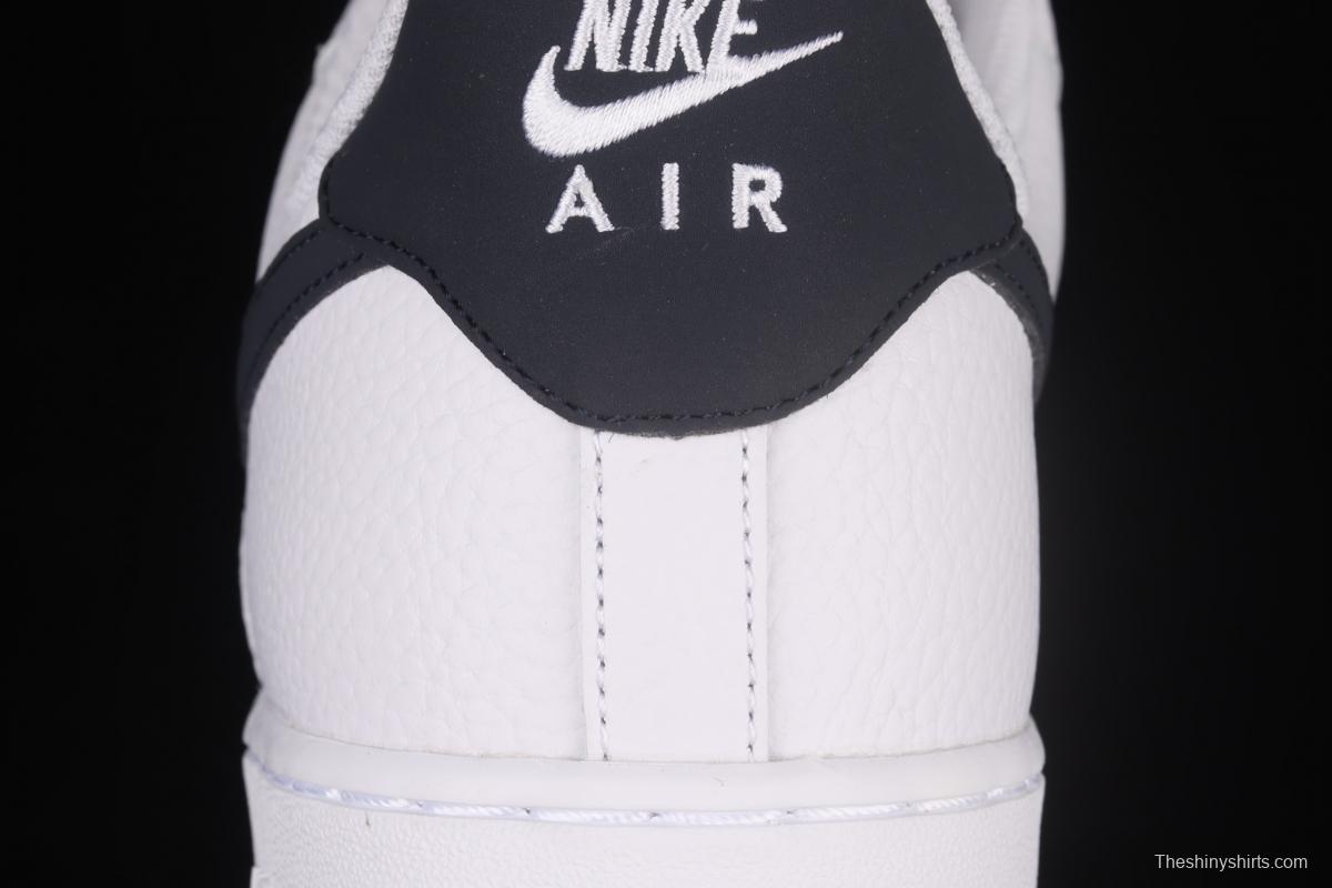 NIKE Air Force 1x07 Low white and black raw rubber classic low-top casual board shoes CI0057-100