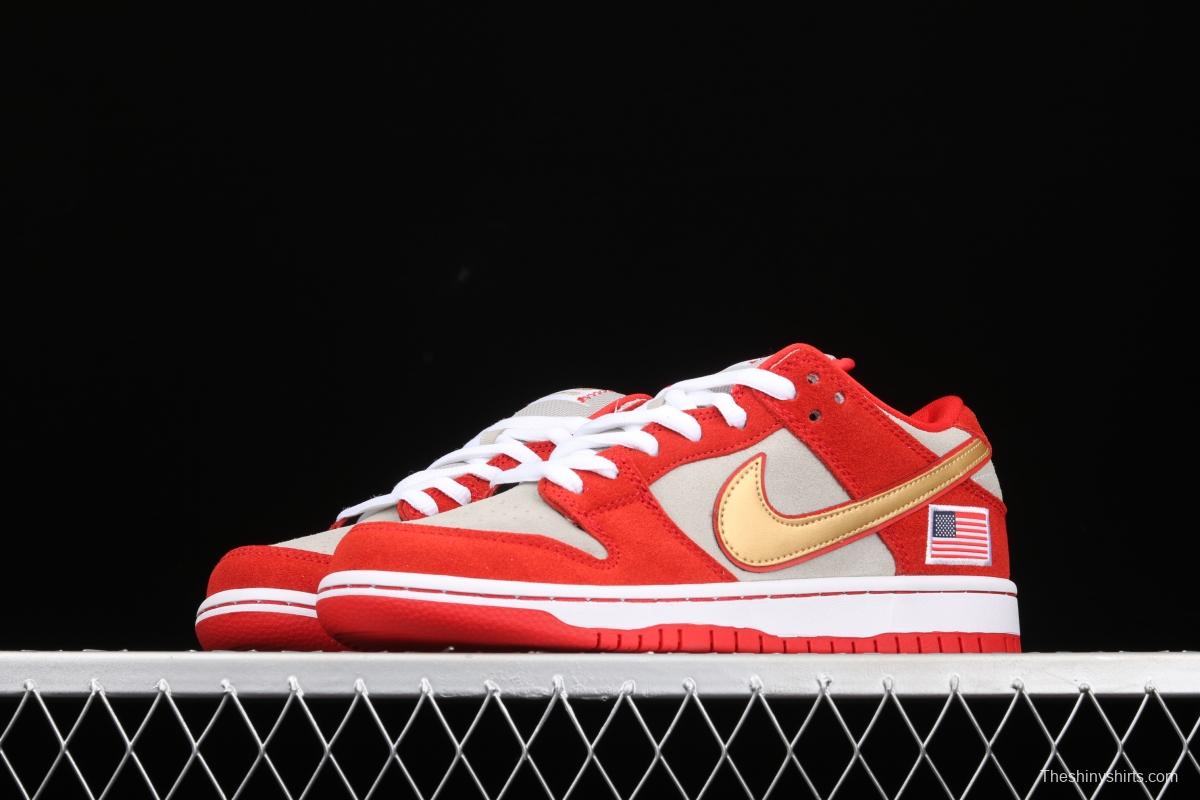 NIKE SB DUNK Low Nasty Boys American Flag Slam Dunk Series retro low-gang leisure sports skateboard 304292-610