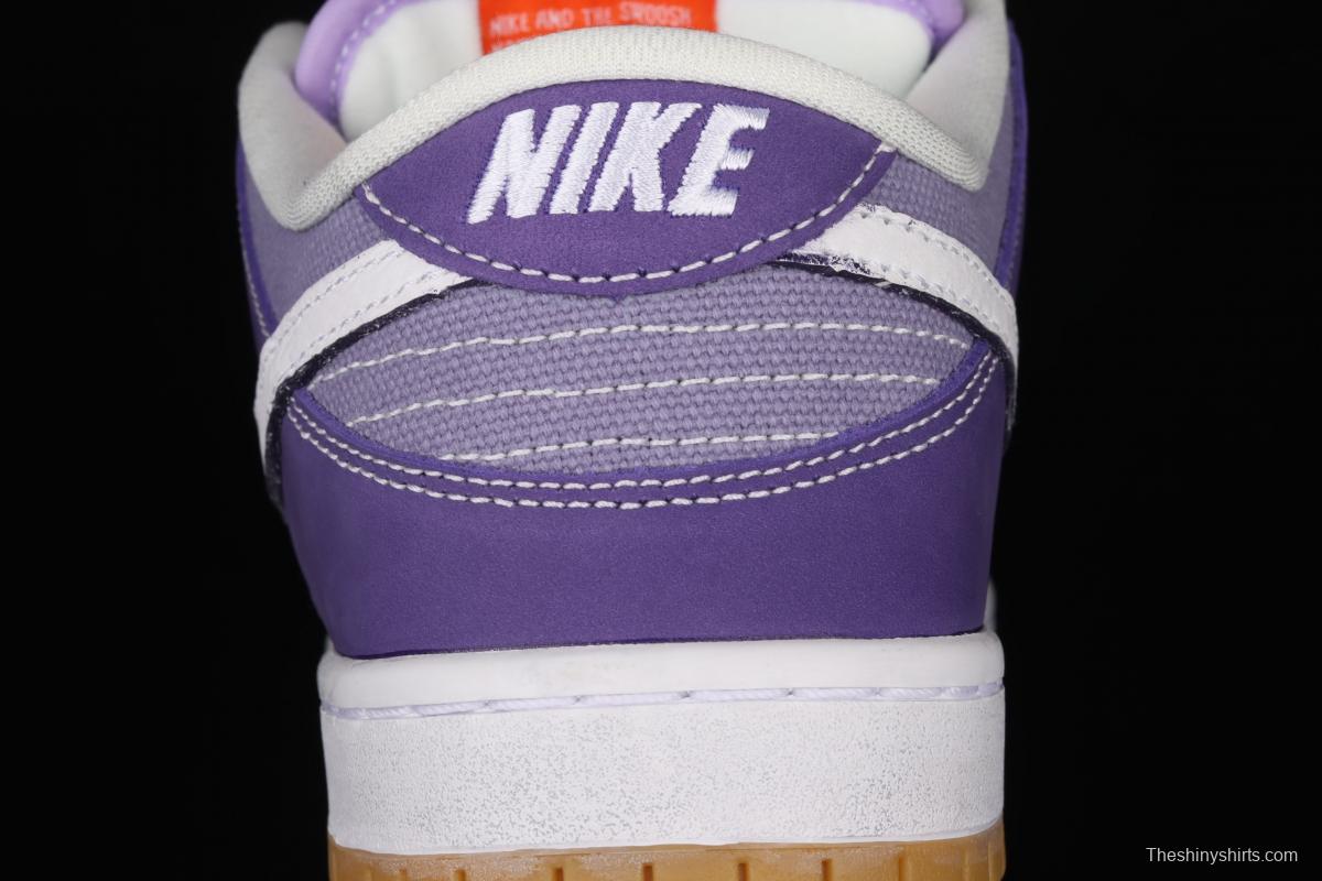 NIKE SB DUNK Low Prm secret purple color SB buckle rebound fashion casual board shoes DA9658-500