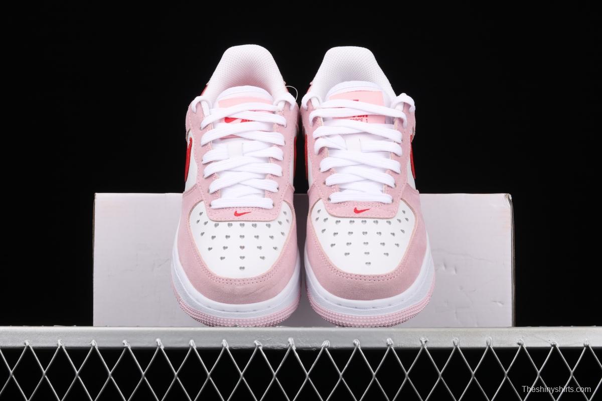 NIKE Air Force 11607 QS Pink Valentine's Day PEACEMINUSONE same style DD3384-600