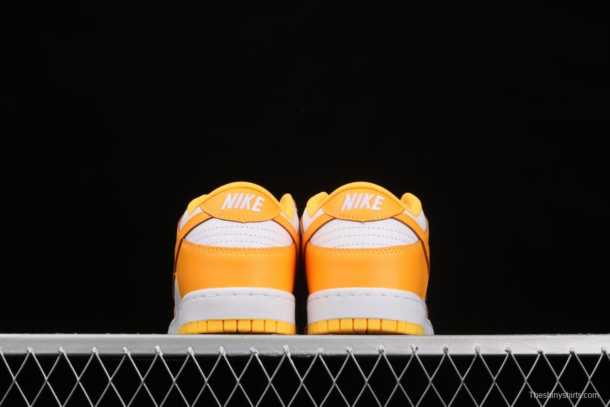 NIKE DUNK Low SB dunk series white and yellow color matching low-side leisure sports skateboard shoes DD1503-800