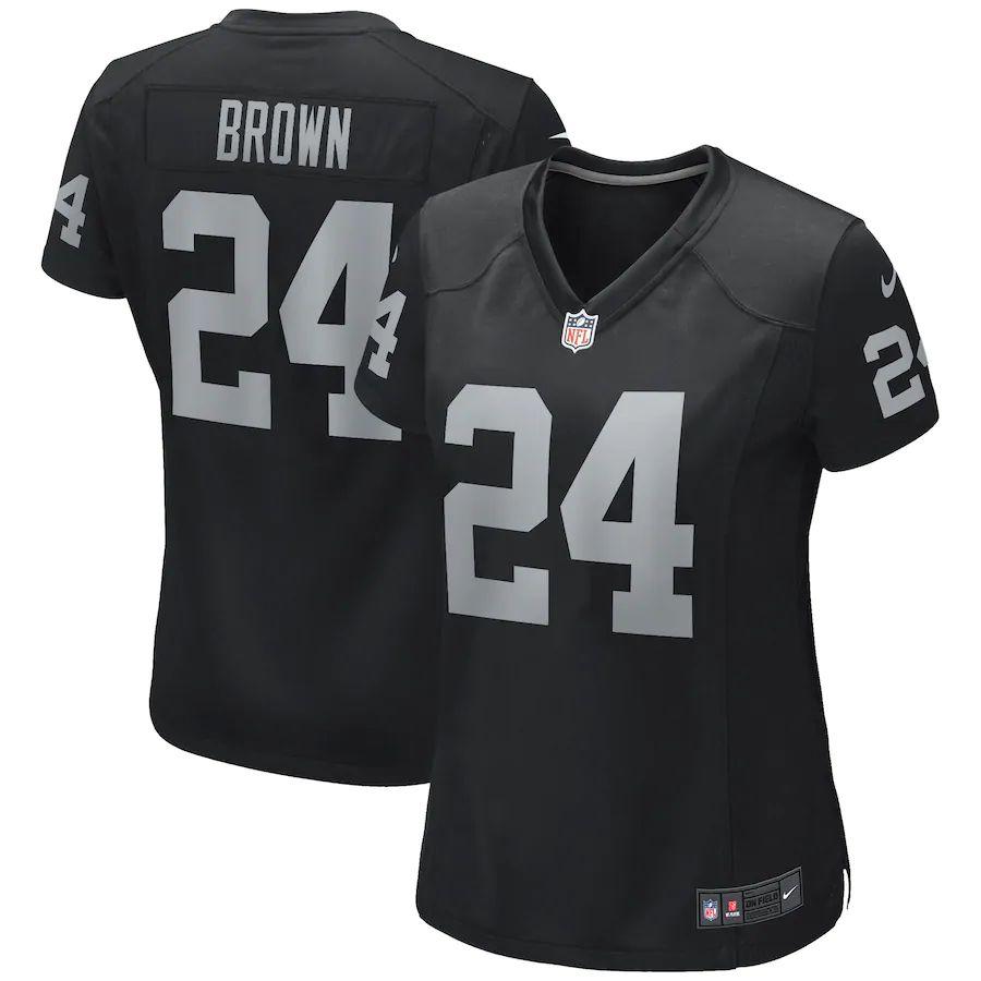 Women's Willie Brown Black Retired Player Limited Team Jersey