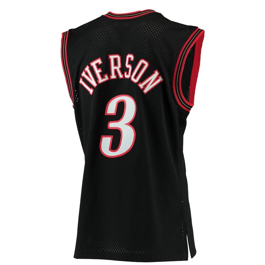 Men's Allen Iverson Black 2000-01 Retro Classics Team Jersey