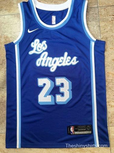 Men's LeBron James Blue Retro Classic Team Jersey