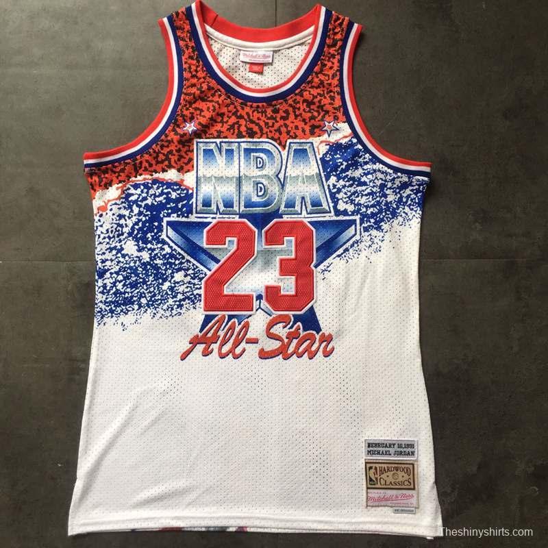 Men's Michael Jordan White Retro Classic Team Jersey