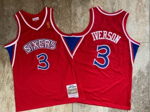 Men's Allen Iverson Red Retro Classic Team Jersey