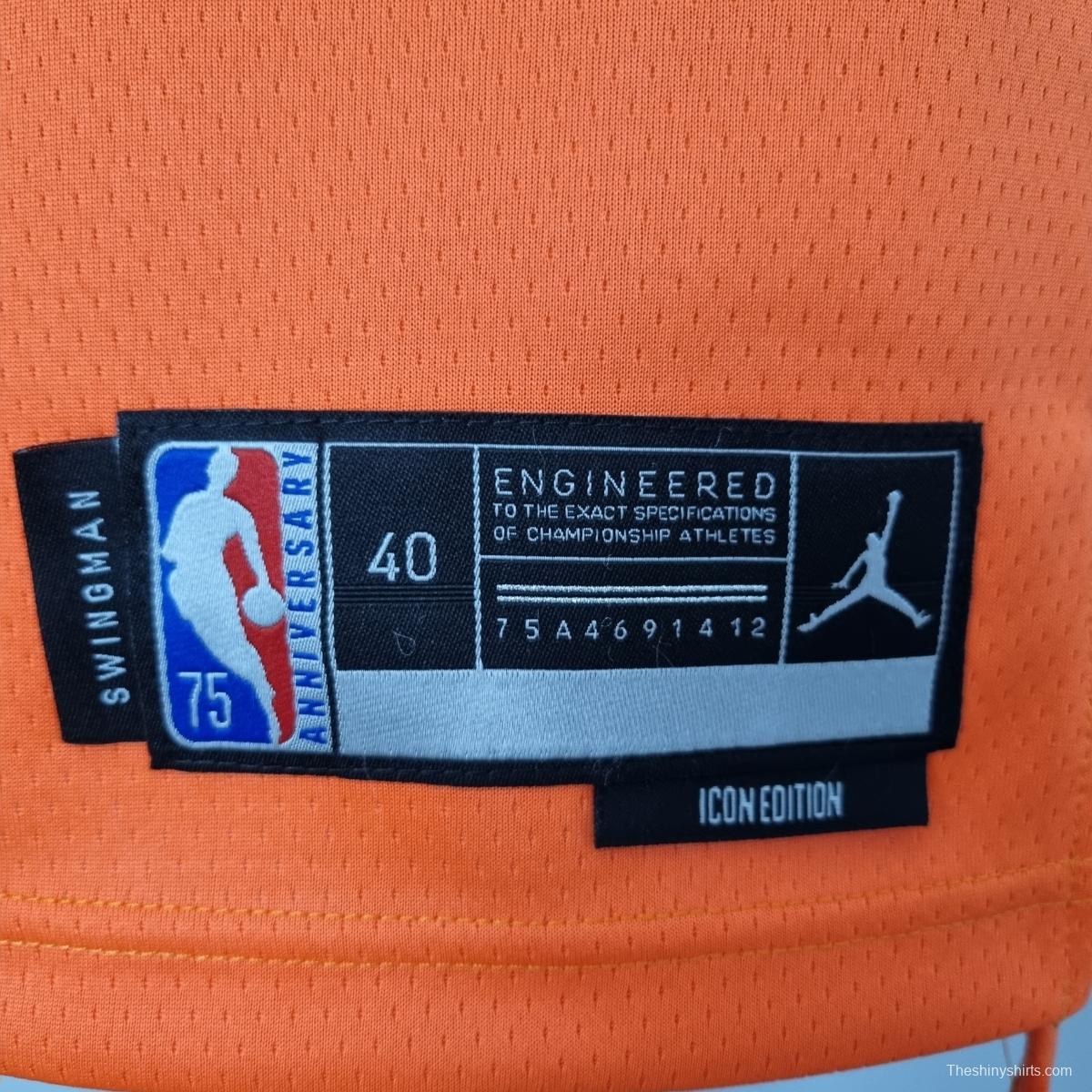 75th Anniversary NASH#13 Phoenix Suns Jordan Theme Orange NBA Jersey