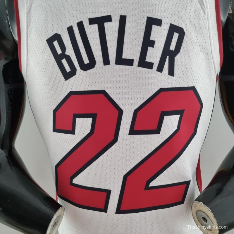 75th Anniversary Miami Heat BUTLER#22 White NBA Jersey