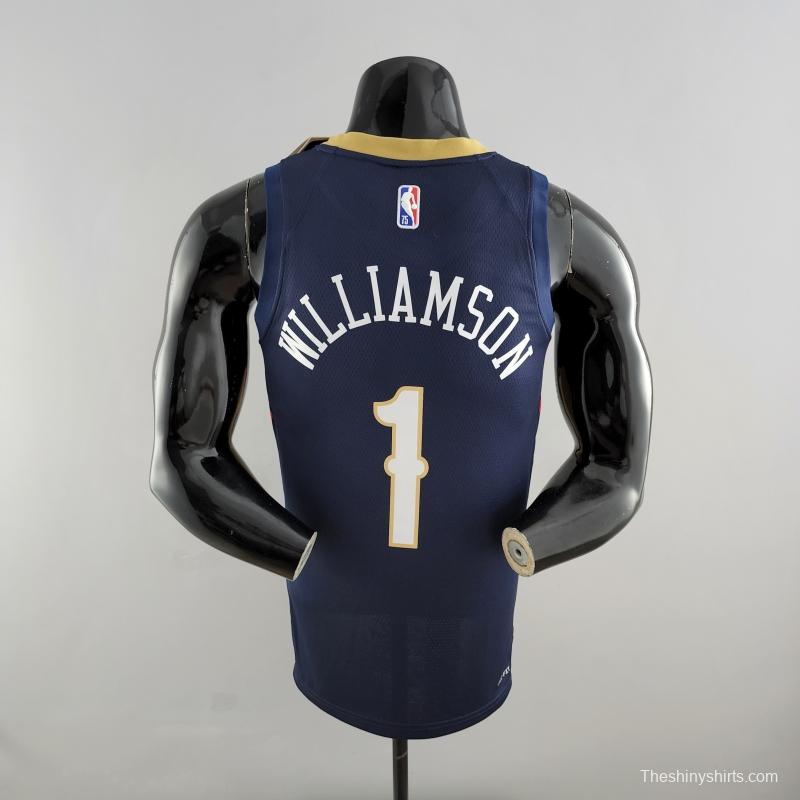 75th Anniversary New Orleans Pelicans Williams #1 Navy Blue NBA Jersey