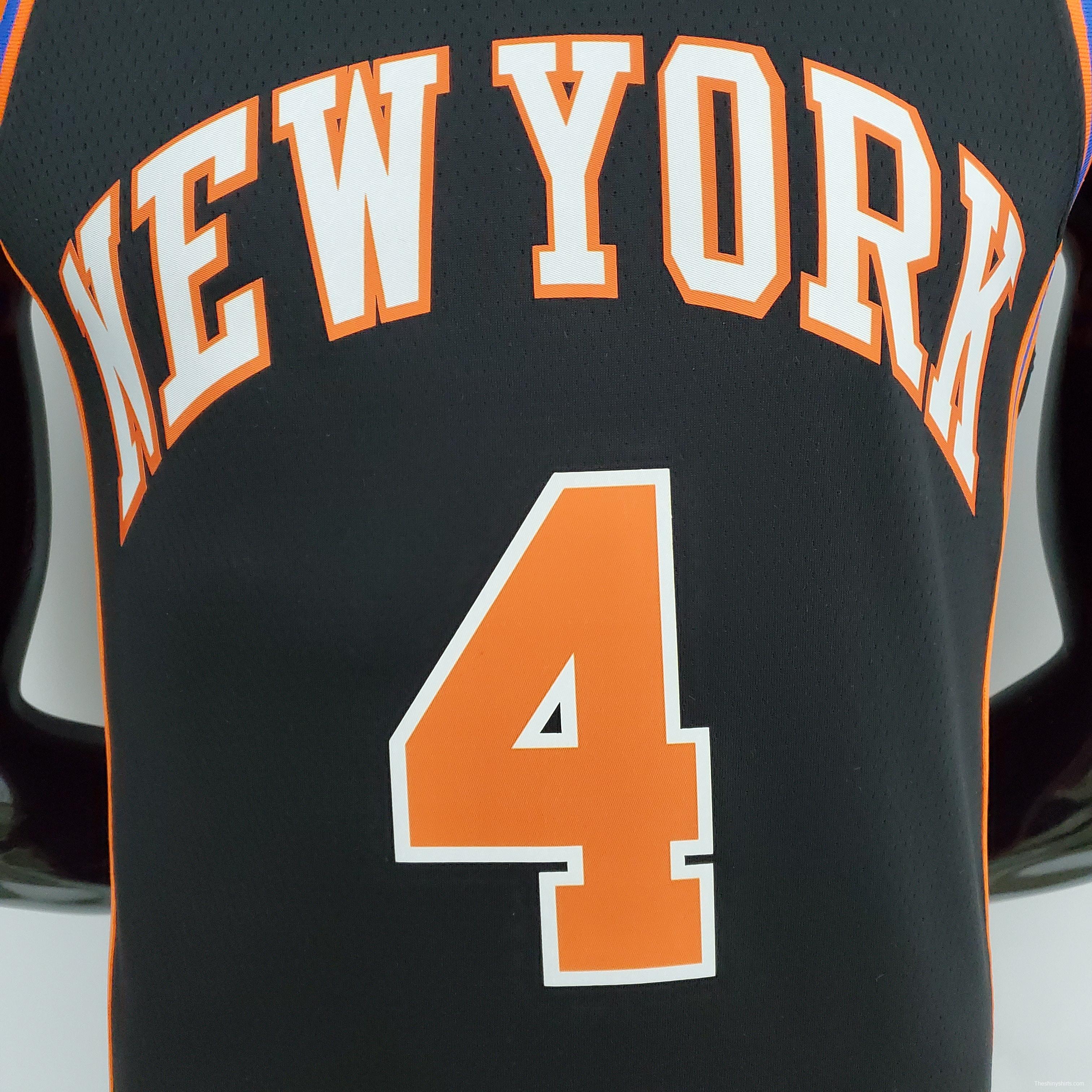 2022 Season Rose#4 Knicks Urban Edition Black NBA Jersey