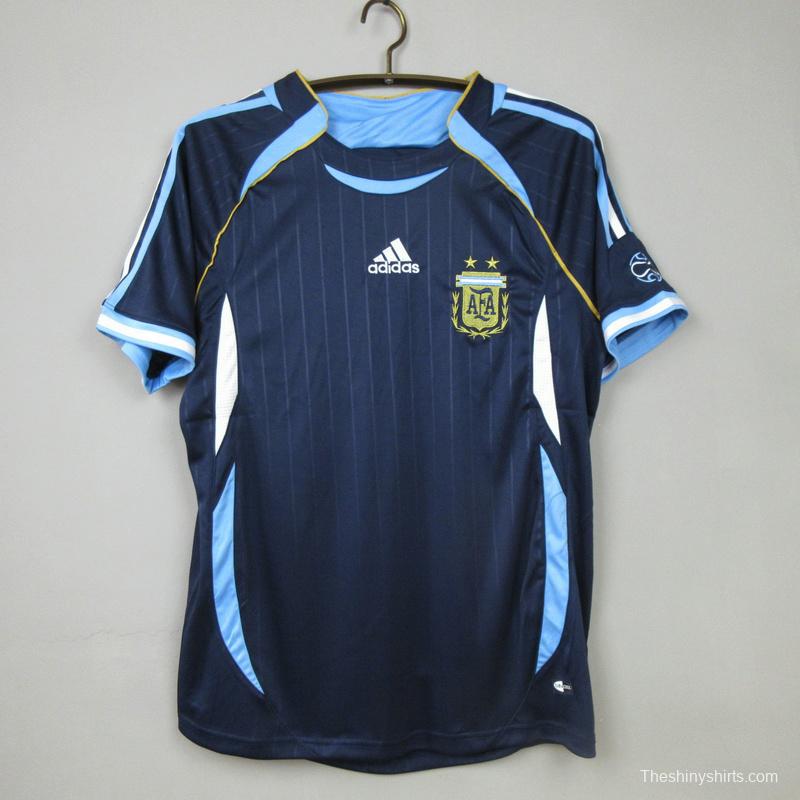 Retro 2006 Argentina Away Blue Jersey