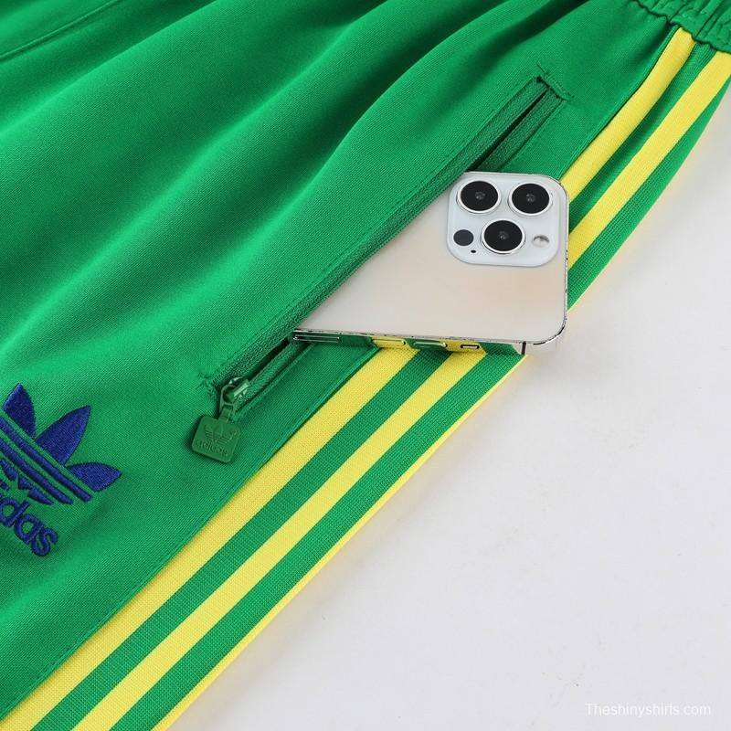 2023 Adidas Original Yellow Full Zipper Jacket +Pants