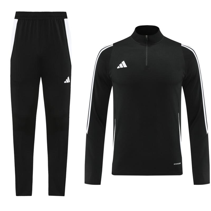 2024 Adidas Black Half Zipper Jacket+Pants