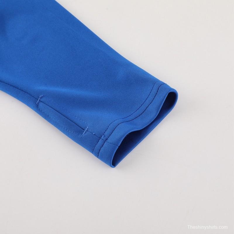 2024 Adidas Blue Half Zipper Jacket+Pants