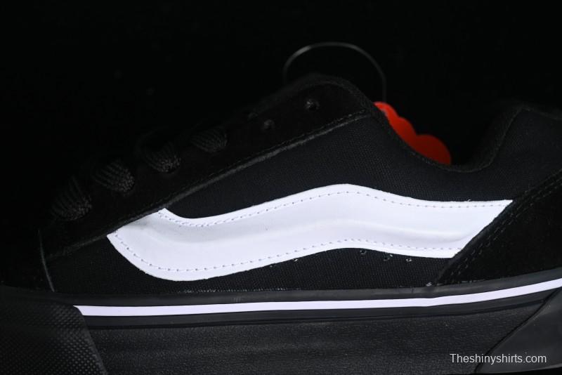 Vans Classics Knu Skool Retro Skate Shoes with Thickened Tongue and Oversized Toe - VN0009QCB9P