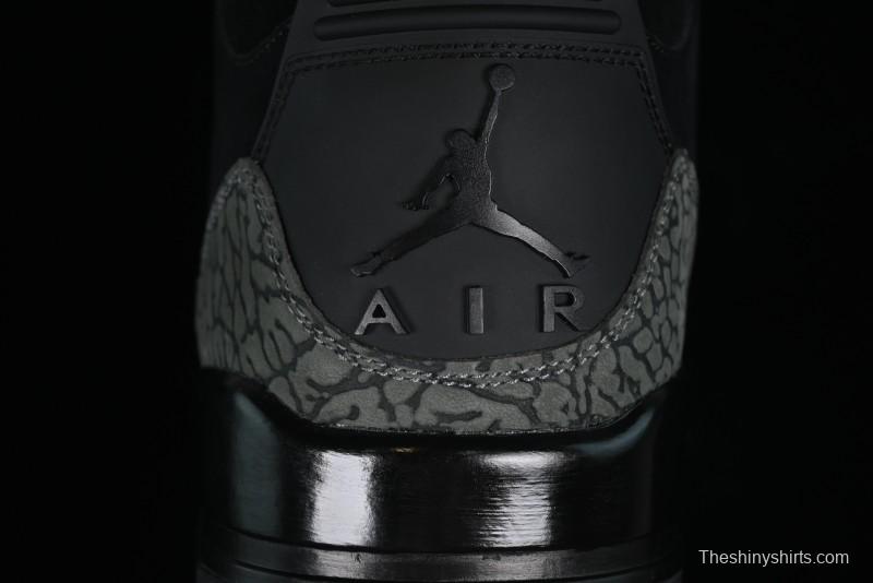 Nike Air Jordan 3 Retro Sneakers in Black with Elephant Print - CK9246-168