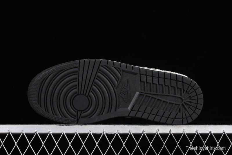 Nike Air Jordan 1 Low AJ1 Panda Prank Street Graffiti - Angel Demon Low Top Basketball Shoes - DQ8421-001