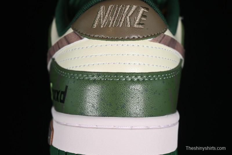 Nike Dunk Low Panda Prank Street Racing Lightyear Distressed SB Strap Low-Top Casual Sneakers - DD1391-300