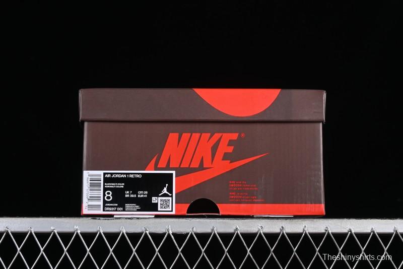 Nike Travis Scott x Jordan Cut The Check AJ1 Basketball Shoes with Velcro Strap - DR9317-001