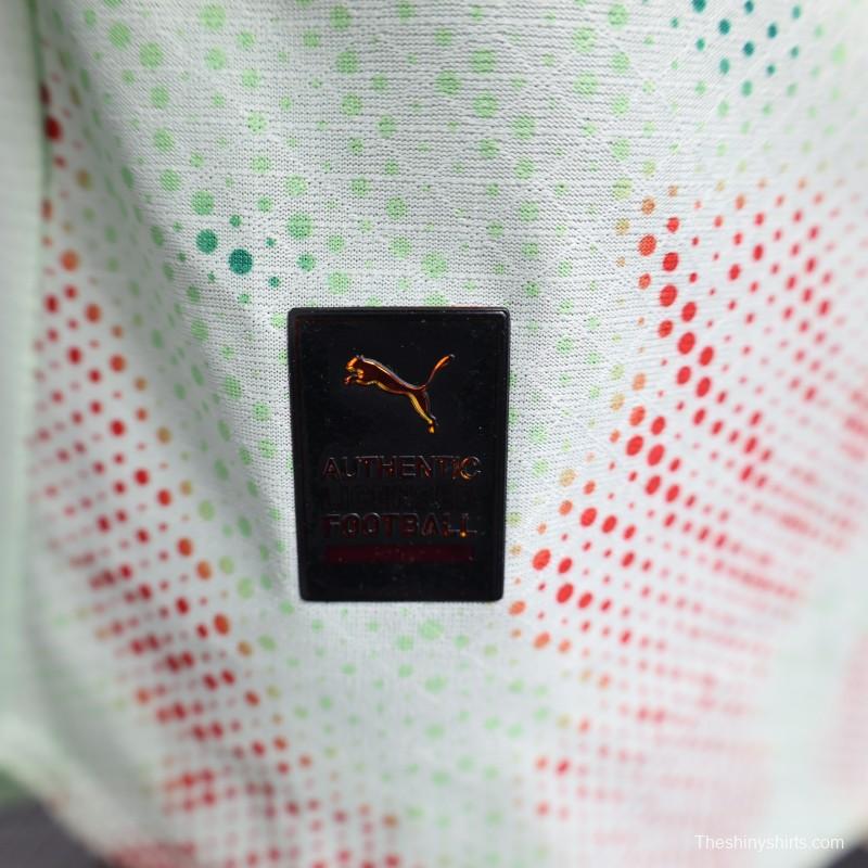 Player Version 2025 Portugal Away Mint Green Jersey with Graphic Pattern