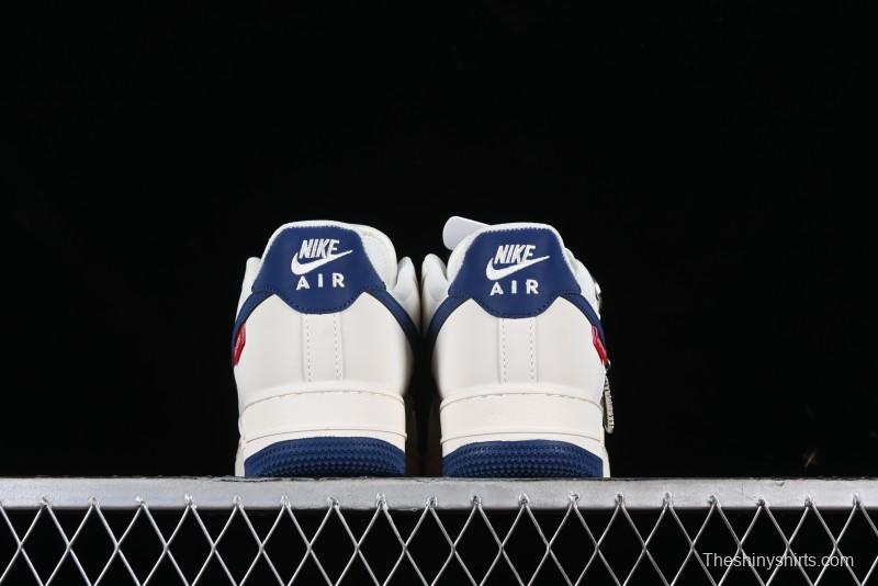 Supreme x Nike Air Force 1 '07 Low Collaboration Dark Blue Casual Sneakers - HD1968-025