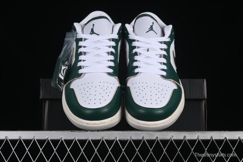 Nike Air Jordan 1 Low AJ1 White Green Low Top Casual Sneakers - FQ7687-300