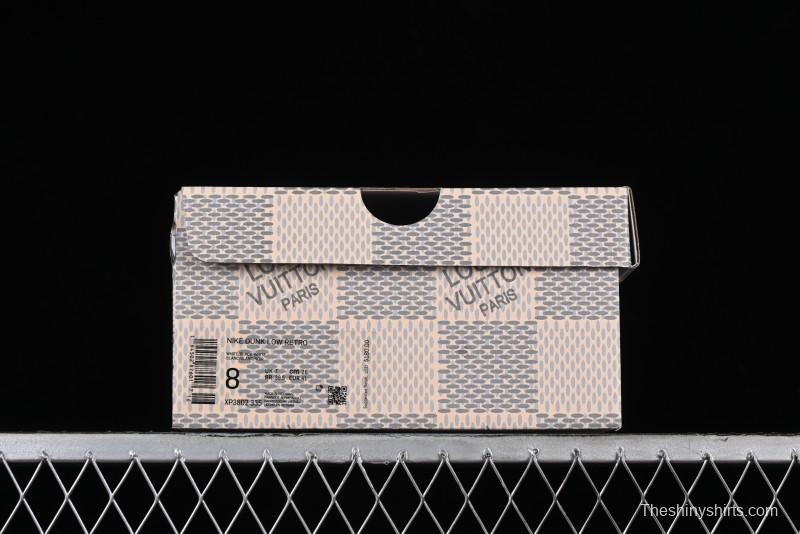 Nike SB Dunk Low LV Collaboration - Dark Blue Denim Anniversary High-End Custom Low-Top Casual Skate Shoes - XP3802-335