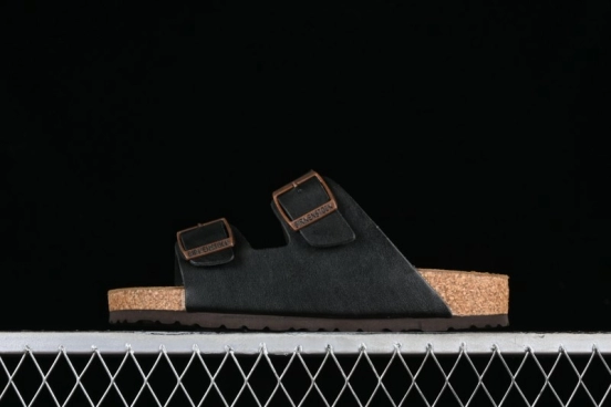 Birkenstock Sandals with Soft Suede Leather and Lambswool Footbed - G.D4