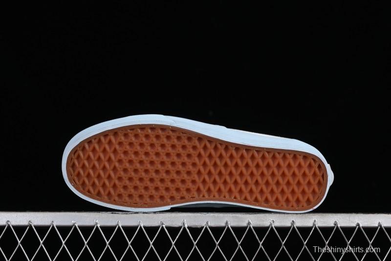 Vans Authentic White Blue Canvas Skate Shoes - VN0009PVEAK