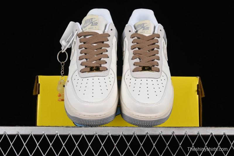 Nike Air Force 1 '07 Low x Kaws Casual Sneakers with Full-Length Air Cushion - CW2288-207