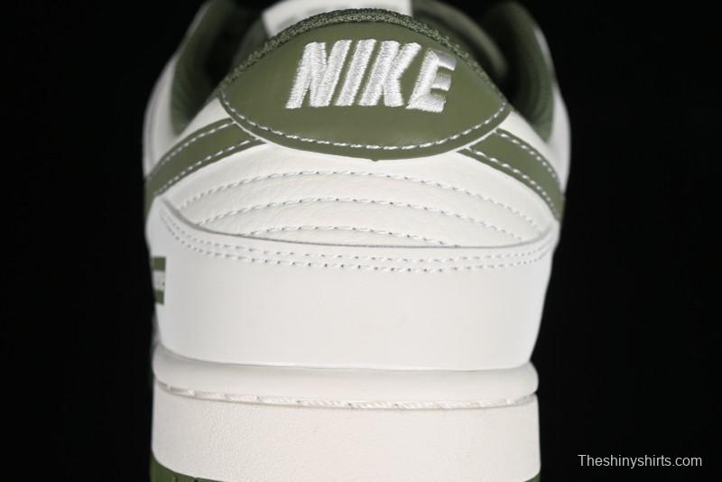 Nike SB Dunk Low Supreme Collaboration - Military Green Canvas Anniversary Custom Low-Top Casual Skate Shoes - BB6698-516