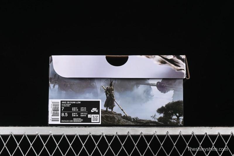 Nike Dunk Low Retro Deconstructed Casual Sneakers with Cloud and Dragon Patterns Inspired by Black Myth: Wukong Game - DV2433-109
