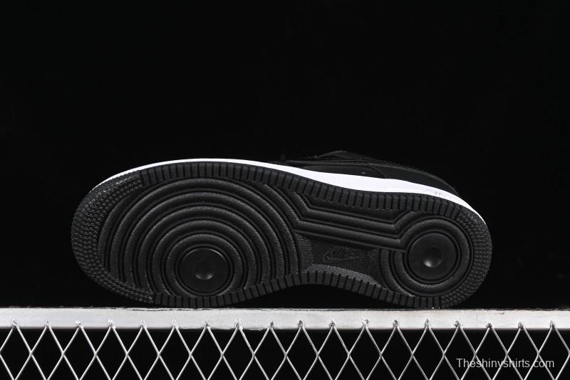 Nike Air Force 1 '07 Low Patent Leather All Black Casual Sneakers - AH6827-001