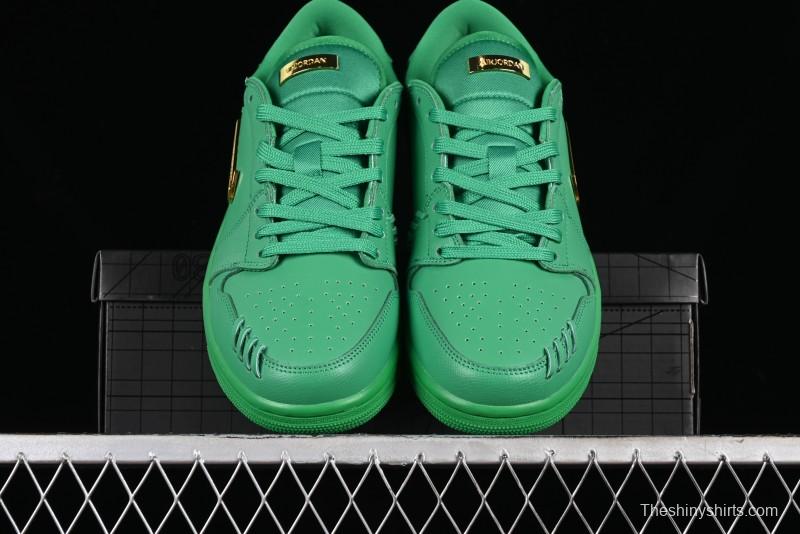Nike Air Jordan 1 Low "Method of Make" Casual Sneakers in Green and Gold - FN5032-300