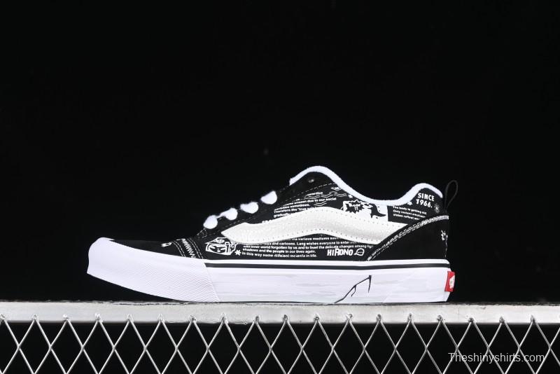 Vans HIRONO x Vans Knu Skool Bubble Mart Xiao Ye Graffiti Low-Top Casual Skate Shoes - VN0009QWFGI