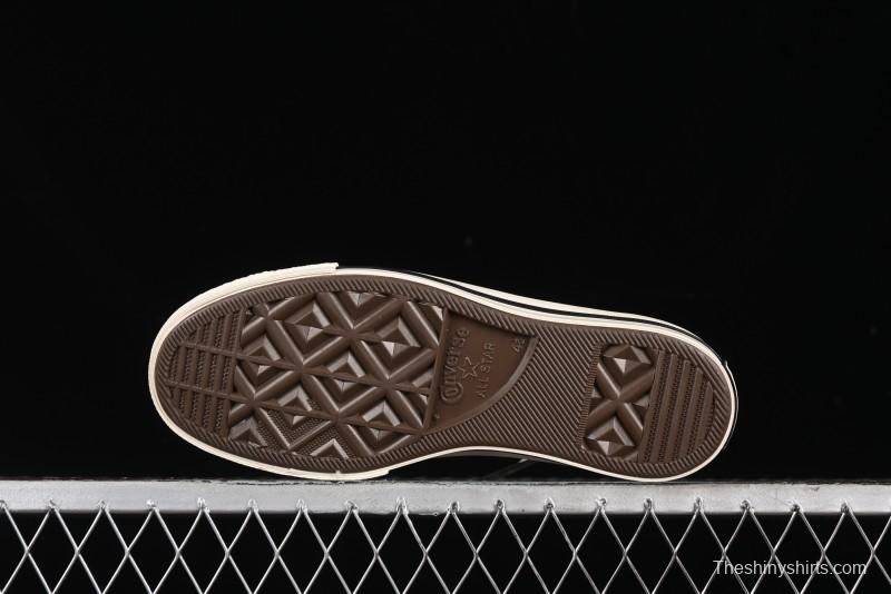 Converse Chuck 1970s Winter Waterproof Leather High-Top Sneakers with Gold Eyelets and Fleece Lining - A12443C