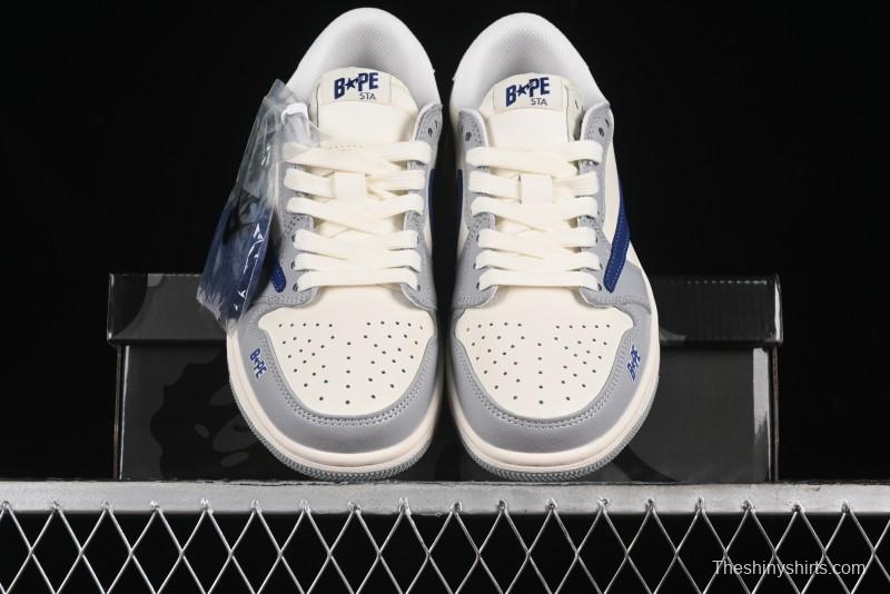 Nike Travis Scott x Fragment Design x Air Jordan 1 Low OG SP AJ1 Bape Collaboration - LJ5188-021