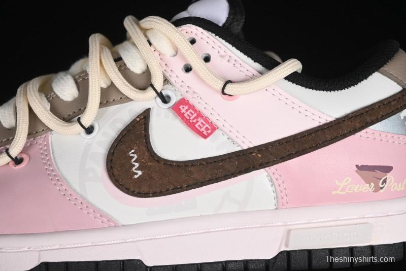 Nike Dunk Low Panda Prank Special Edition Heartbeat Mail Casual Sneakers - CW1590-100