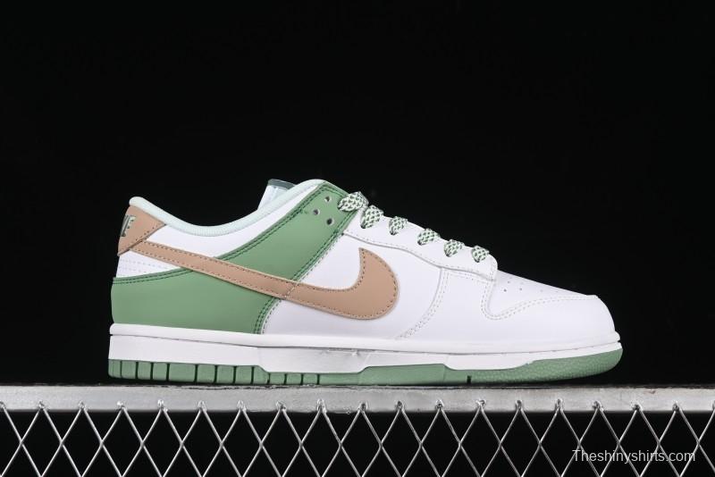 Nike SB Dunk Low YSL Series - White Green Brown Swoosh Anniversary High-End Custom Low-Top Casual Sneakers - GF2409-169
