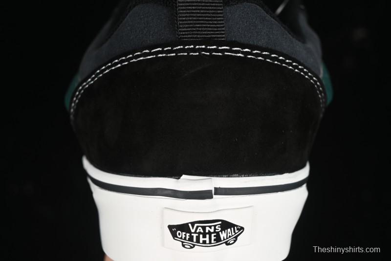 Vans Knu Skool Carbon Grey Black Green Low Top Retro Casual Vulcanized Sneakers - VN000D6CCI2