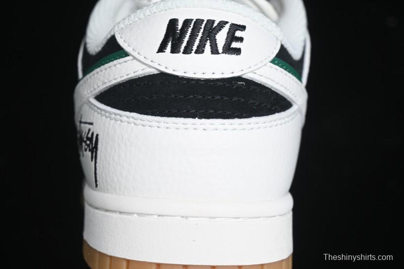 Nike SB Dunk Low Stussy Collaboration - Double Shadow White Hook Anniversary High-End Custom Low-Top Casual Skate Shoes - SF1029-406