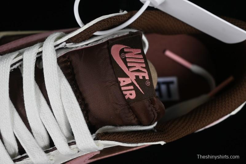 Nike Travis Scott x Air Jordan 1 Low OG AJ1 Reverse Swoosh Sneakers - DZ4137-206