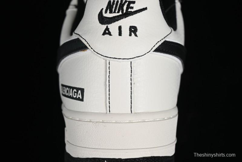 Balenciaga x Nike Air Force 1 '07 Low Triple Swoosh Beige Black Casual Shoes - FR0538-090