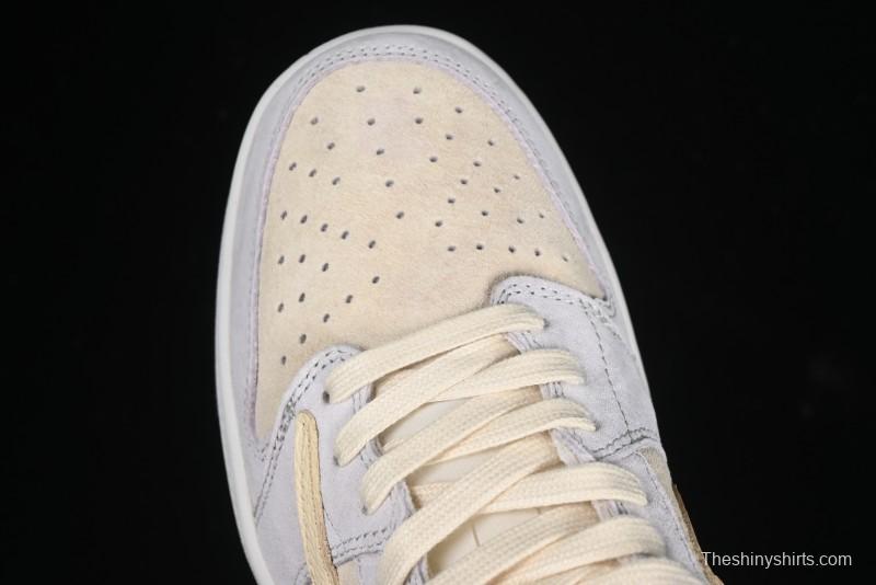 Nike Travis Scott x Air Jordan 1 Low OG AJ1 Reverse Swoosh Collaboration Sneakers - DM7866-812