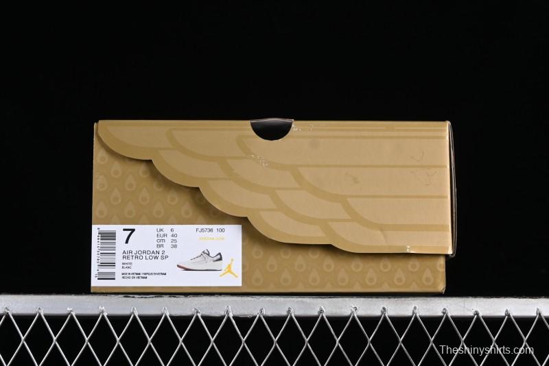 Nike Air Jordan 2 Retro AJ2 Low Top Basketball Shoes with Phoenix Embroidery Dragon Year Limited Edition - FJ5736-100